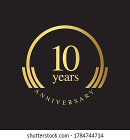 10 Years of Anniversary logo design Set Vector Template Design Illustration