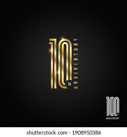 10 years anniversary logo, icon and symbol vector illustration