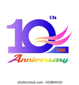 10 years anniversary logo template