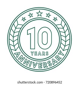 10 years anniversary logo template. 