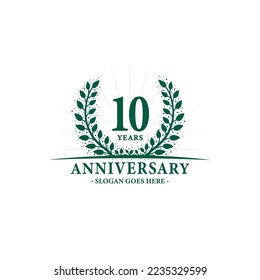 10 years anniversary logo. Vector and illustration.