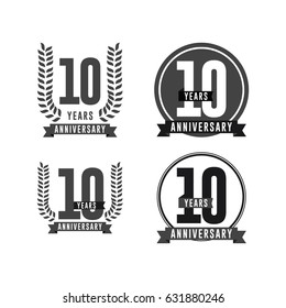 10 years Anniversary Logo Vector Template