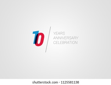 10 Years Anniversary logotype blend colorful font number isolated on white background