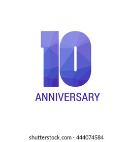 10 Years Anniversary with Low Poly Design