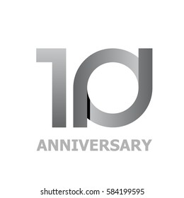 10 years anniversary number vector