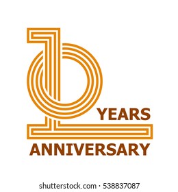 10 years anniversary symbol vector