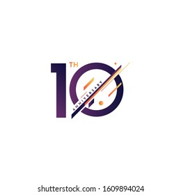 10 Years Anniversary Template Design. Vector Eps 10