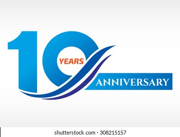 10 Years Anniversary Template Logo