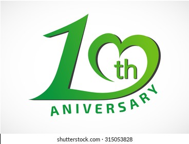 10 years anniversary Template logo,concept vector