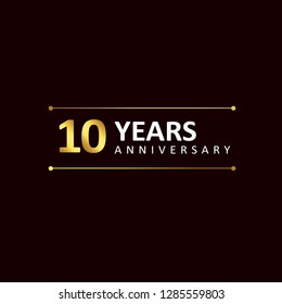 10 Years Anniversary Vector Template Design Illustration.