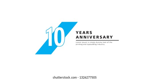 10 Years Anniversary Vector Template Design Illustration.