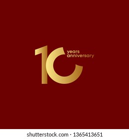 10 Years Anniversary Vector Template Design Illustration