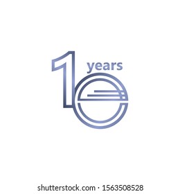 10 Years Anniversary Vector Template Design Illustration