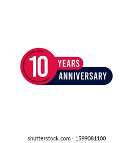 10 Years Anniversary Vector Template Design Illustration