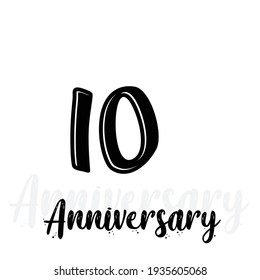 10 Years Anniversary Vector Template Design Illustration