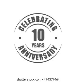 10 years celebrating anniversary logo