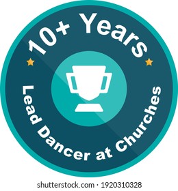 10 years dancer sticker badge
