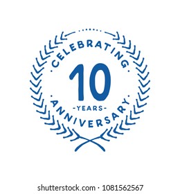 10 years design template. 10th vector and illustration.