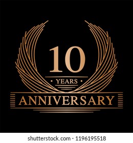 10 years design template. 10th anniversary. Vector and illustration.
