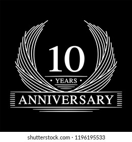 10 years design template. 10th anniversary. Vector and illustration.