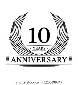 10 years design template. 10th anniversary. Vector and illustration.