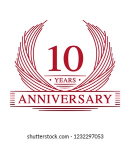 10 years design template. 10th anniversary. Vector and illustration.