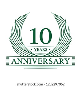 10 years design template. 10th anniversary. Vector and illustration.