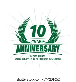 10 years design template. Anniversary vector and illustration template.