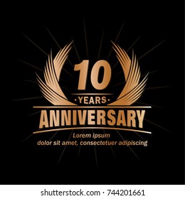 10 years design template. Anniversary vector and illustration template.