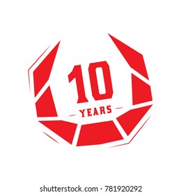 10 years design template. Anniversary vector and illustration template.