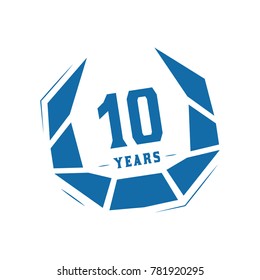 10 years design template. Anniversary vector and illustration template.