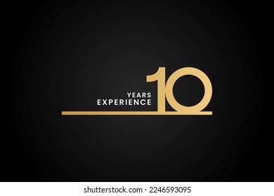 10 Years experience or Best 10 Years experience vector illustration. Logos 10 years experience. Suitable for marketing logos related to 10 years of experience in the business or industry.