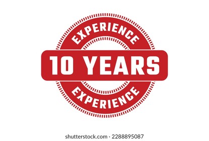 10 Years Experience Rubber Stamp