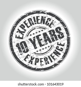 10 Years Experience Stamp