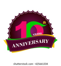 10 years logo anniversary 10th birthday number th