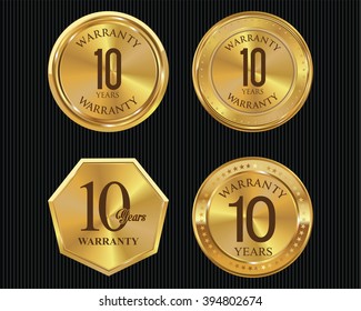 10 years warranty golden labels collection