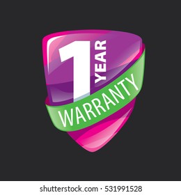 10 years warranty, vector logo 