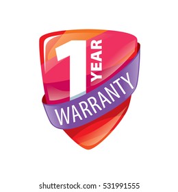 10 years warranty, vector logo 