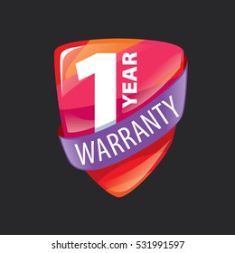 10 years warranty, vector logo 