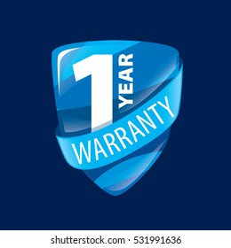 10 years warranty, vector logo 