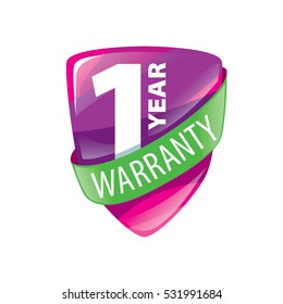 10 years warranty, vector logo 