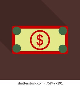 100, 50 Dollar Banknotes. Bill one hundred, fifty dollars. Suitable for discount cards, leaflet, coupon, flyer, vouchers. Vector, flat style. American president Franklin, Grant. Horizontal.