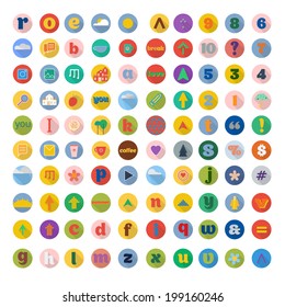 100 abstract web icons for web design or logo