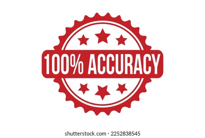 100% Accuracy Rubber Stamp Seal Vector