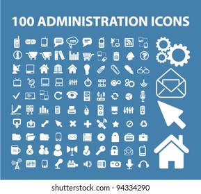 100 Administration Icons, Vector