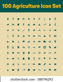 100 Agriculture Icon Set
