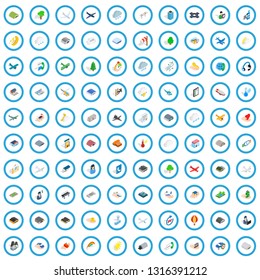 100 airport icons set in isometric 3d style for any design vector illustration