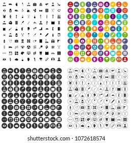 100 ambulance icons set vector in 4 variant for any web design isolated on white