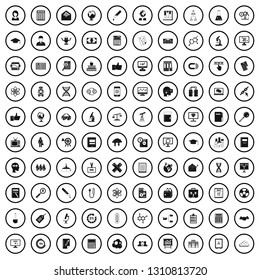 100 analytics icons set in simple style for any design vector illustration