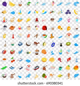 100 ankara icons set in isometric 3d style for any design vector illustration